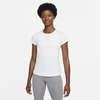 Nike Women's Dri-fit One Luxe Slim Fit Short-sleeve Top In White