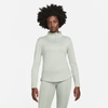 Nike Therma-fit One Women's Long-sleeve 1/2-zip Top In Jade Smoke,white