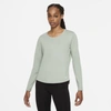 Nike Therma-fit One Women's Long-sleeve Top In Jade Smoke,white