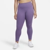 Nike Women's One Luxe Mid-rise 7/8 Leggings (plus Size) In Purple
