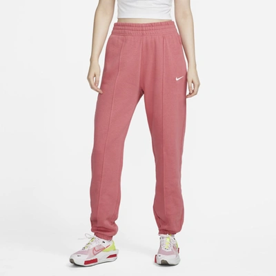 Nike Sportswear Essential Collection Women's Fleece Pants In Gypsy Rose,white