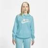 Nike Sportswear Essential Women's Fleece Pullover Hoodie In Copa,white