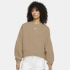 Nike Women's  Sportswear Collection Essentials Oversized Fleece Crew Sweatshirt In Brown