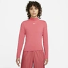 Nike Women's  Sportswear Collection Essentials Long-sleeve Mock Top In Pink