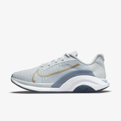 Nike Zoomx Superrep Surge Women's Endurance Class Shoes In Pure Platinum,ashen Slate,aluminum,metallic Gold Coin
