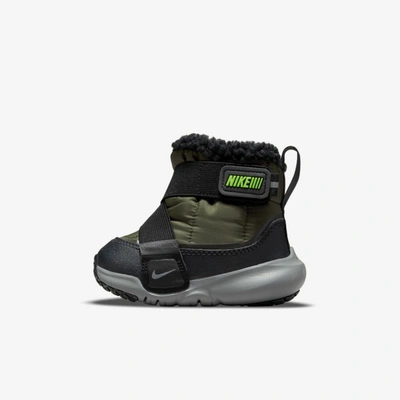 Nike Flex Advance Baby/toddler Boots In Cargo Khaki,black,off Noir,green Strike