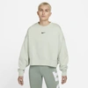 Nike Sportswear Collection Essentials Women's Oversized Fleece Crew In Seafoam,black