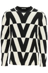 VALENTINO VALENTINO OPTICAL SWEATER IN WOOL AND CASHMERE
