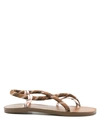 OSKLEN CROSS ROPE FLAT SANDALS