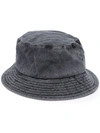 Ps By Paul Smith Grey Denim Bucket Hat In Black