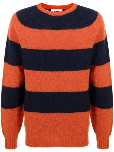 Ymc You Must Create Striped Knitted Jumper In Orange ModeSens