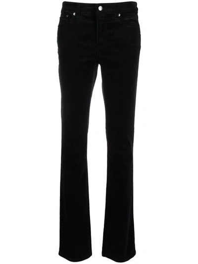 Ralph Lauren Mid-rise Slim-fit Trousers In Black