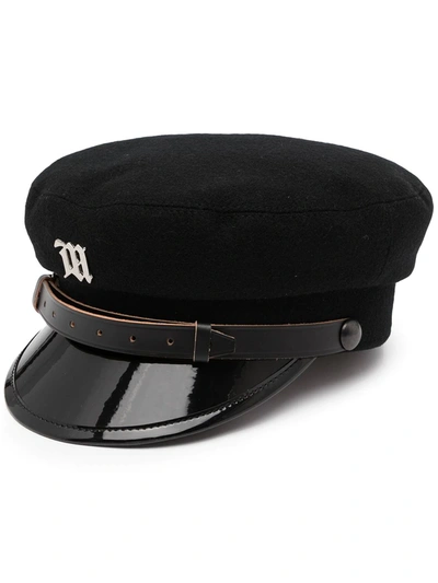 Misbhv Logo-plaque Baker Boy Cap In Schwarz