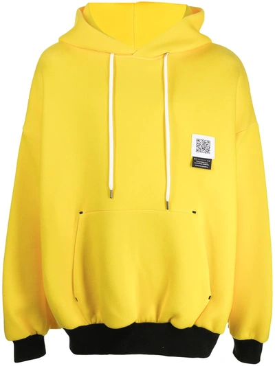 Fumito Ganryu Cape-sleeve Drawstring Hoodie In Yellow