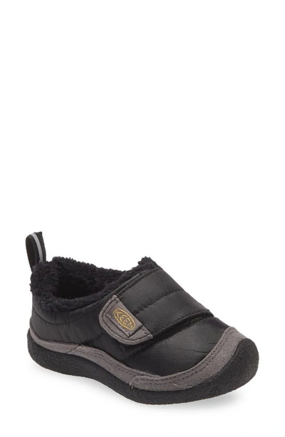 Keen Kids' Howser Low Wrap Slipper In Black/ Steel Grey