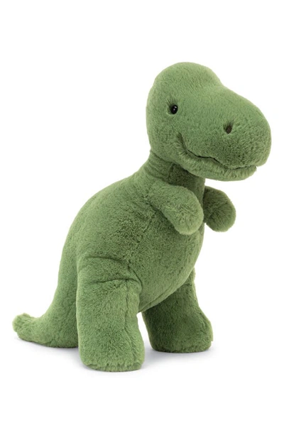 Jellycat Babies' Fossily T-rex Stuffed Animal In Green