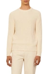 Sandro Ribbed Regular Fit Crewneck Sweater - 150th Anniversary Exclusive In Ecru