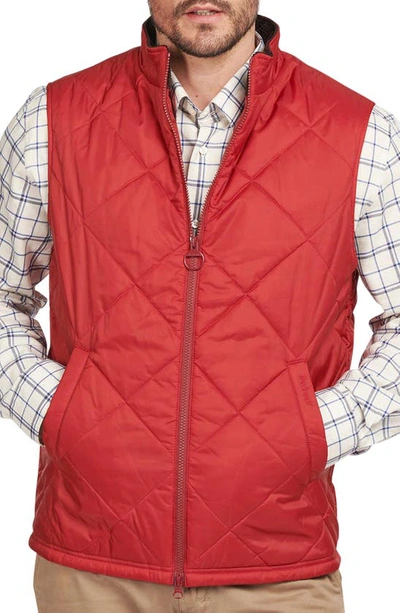 Barbour Finn Quilted Vest In Red