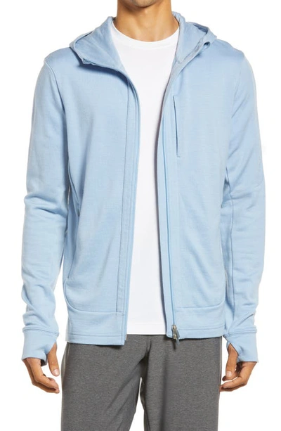 Icebreaker Quantum Iii Merino Wool Zip Hoodie In Island