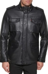 LEVI'S FAUX LEATHER MILITARY JACKET,LM1RU920