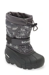 Sorel Kids' Flurry Weather Resistant Snow Boot In Quarry/ Grill