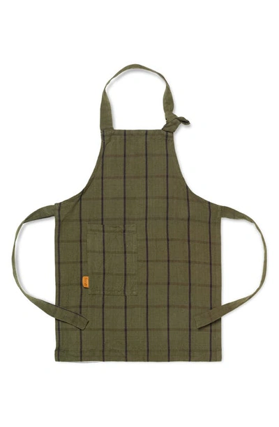 Ferm Living Kids' Hale Apron In Green/ Black