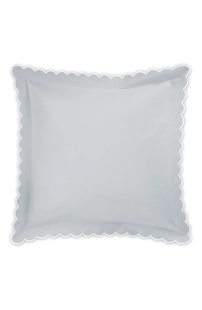 Matouk Diamond Pique Euro Pillow Sham In Pool