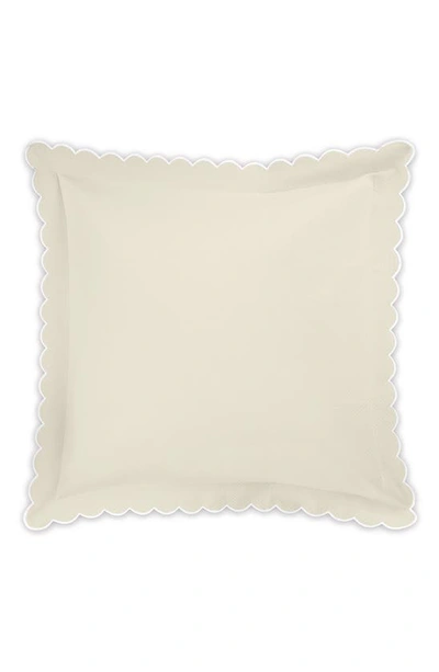 Matouk Diamond Pique Euro Pillow Sham In Ivory