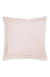 Matouk Diamond Pique Euro Pillow Sham In Pink