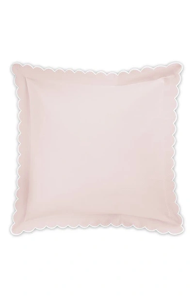 Matouk Diamond Pique Euro Pillow Sham In Pink