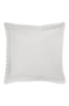 Matouk Diamond Pique Euro Pillow Sham In Silver