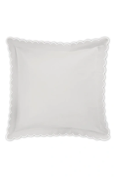 Matouk Diamond Pique Euro Pillow Sham In Silver