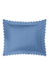 Matouk Diamond Pique Standard Sham In Azure