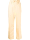 Tekla Flannel Drawstring Pajama Trousers In Neutrals
