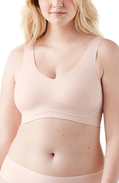 True & Co. True Body Lift V-neck Soft Form Band Bra In Peony