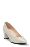 Agl Attilio Giusti Leombruni Block Heel Pump In Off White Croc