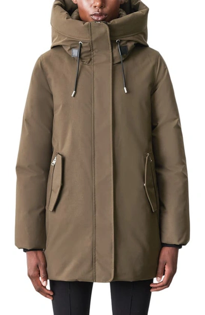 Mackage Kinslee-nf Down Water Resistant Parka In Army