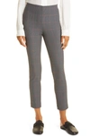 Rag & Bone Simone Skinny Micro-check Crop Pants In Grey Multi