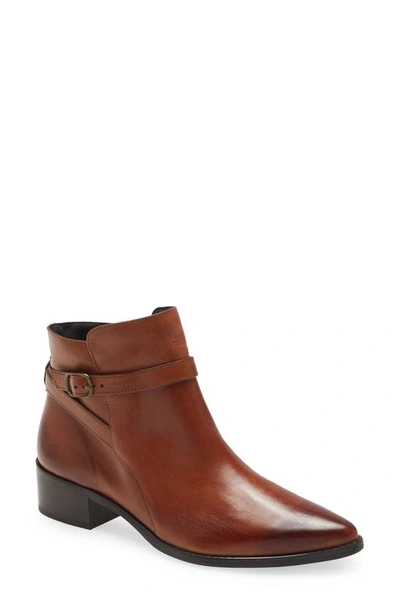 Paul Green Jelinda Bootie In Cognac Leather