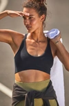 Free People Fp Movement Free Throw Strappy Sports Bra In Black