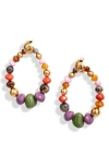 Gas Bijoux Biba Bead Earrings In Multi Pink