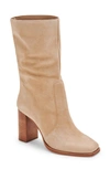 Dolce Vita Nokia Slouch Booties Women's Shoes In Dune Suede