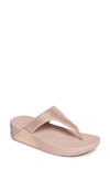 Fitflop Lulu Embellished Flip Flop In Rose Gold