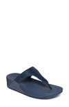 Fitflop Lulu Embellished Flip Flop In Midnight Navy