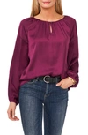 VINCE CAMUTO HAMMERED SATIN BLOUSE,9131087