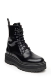 Nerogiardini Side-zip Leather Combat Boots In Black