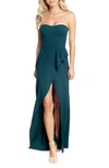 Dress The Population Kai Evening Gown In Pine