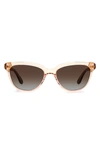 Kate Spade Cayennes 54mm Cat Eye Sunglasses In Pink / Brown Gradient