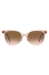Kate Spade 51mm Andrias Round Sunglasses In Pink / Brown Pink Grad