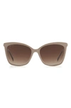 Jimmy Choo Macis 55mm Cat Eye Sunglasses In Brown